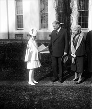 President Hoover buys his supply of Xmas seals