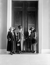 Group of woman suffragettes at House office building