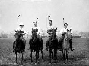 Polo Players on horses group photo