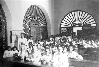 Students in a school in Puerto Rico