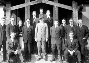 Princeton University students with Woodrow Wilson in 1913.