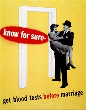STD Poster - Know for sure- get blood tests before marriage