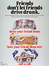 NHTSA Poster - Friends don't let friends drive drunk.