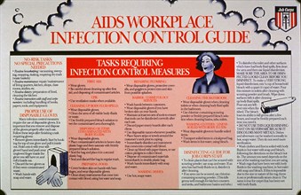 AIDS workplace infection control guide 1980s or 1990s.
