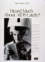 1980s AIDS prevention poster.