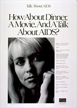 1980s AIDS prevention poster.