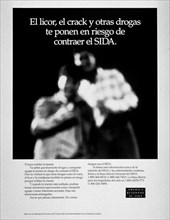 1980s AIDS prevention poster in Spanish.