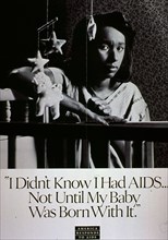 1980s Era HIV AIDS Prevention Public Service Poster.