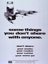 Some things you don't share with anyone 1980s AIDS poster.
