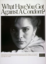 1980s AIDS Poster - What have you got against a condom?.