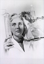 Woman in research laboratory unknown date.