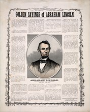 Golden sayings of Abraham Lincoln.