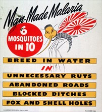 Man-made malaria poster -