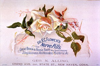 Dr. R.C. Flower's Nerve Pills 1800s.