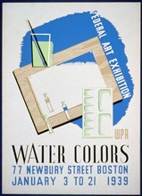 Federal Art exhibition WPA water colors.