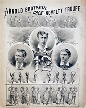 Arnold Brothers' Great Novelty Troupe original big 12. ca 1879.