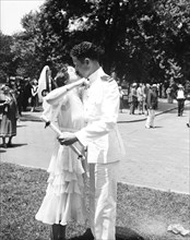 Woman and man at U.S. Naval Academy