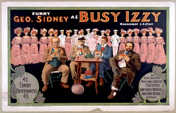 Funny Geo. Sidney as Busy Izzy .  c. 1902.