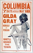 Gilda Gray herself in person - early 1900s poster.