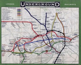 London Underground map from 1908.