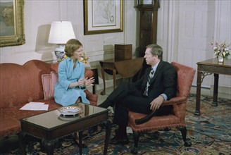 Rosalynn Carter with David Hartman from 'Good Morning America' interview.