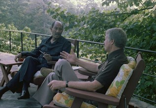 Anwar Sadat and Jimmy Carter at Camp David
