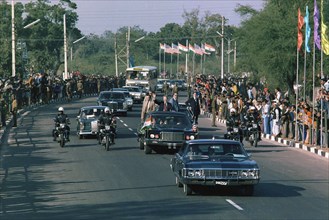 Motorcade with Jimmy Carter during his visit to New Delhi