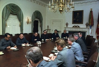Final meeting between Jimmy Carter and Deng Xiaoping
