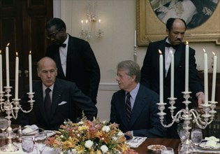 President Giscard d'Estaing of France and Jimmy Carter