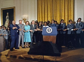 Jimmy Carter and Rosalynn Carter host a reception honoring Martin Luther King Jr.