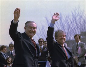 James Callaghan Prime Minister of England and Jimmy Carter
