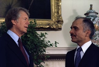 Jimmy Carter with King Hussein of Jordan