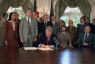 Jimmy Carter at signing ceremony