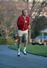 Jimmy Carter jogging