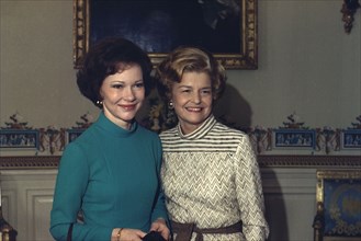 Rosalynn Carter and Betty Ford at the Carter Inauguration