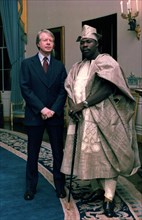 Jimmy Carter with Lt. Gen. Olusegun Obasanjo of Nigeria
