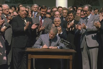 Jimmy Carter signing Public Works/Jobs Program Legislation