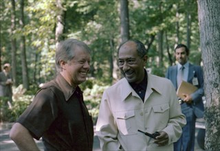 President of Egypt Anwar Sadat and Jimmy Carter