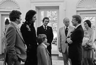 Jimmy Carter with Johnny Cash and family