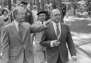Jimmy Carter and Menachem Begin at Camp David