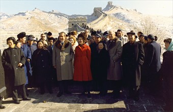 Nixon on the Great Wall of China.