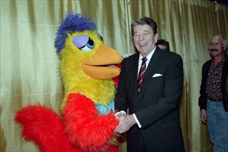 President Reagan and the The Chicken.
