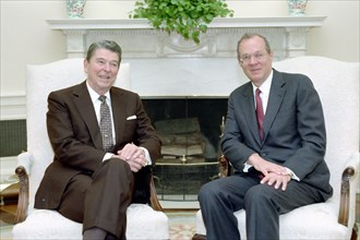 President Reagan meeting with Judge Anthony Kennedy.