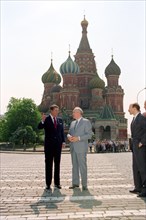President Reagan and Soviet General Secretary Gorbachev.