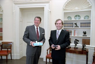 President Reagan With Elton John.
