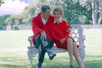 1988 President Reagan and Nancy Reagan Portrait.