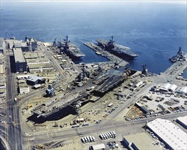 Aerial view of Hunter's Point Naval Shipyard