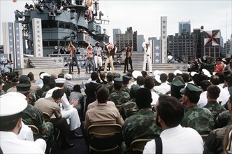 1979 - During the Bob Hope show aboard the amphibious assault ship USS IWO JIMA