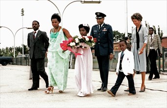 1980 - BGEN Archer Durham escorts the party of President Juvenal Habyarimana of Rwanda