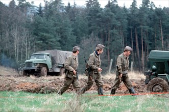 1979 - East German soldiers patrol